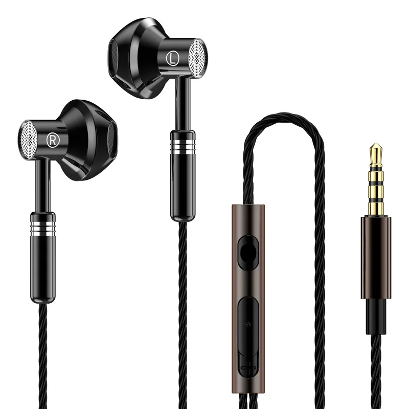 3.5mm/Type-C Wired Earphones HiFi Stereo Bass Headphone Wire Control Sports Gamers Music Headset Universal With Mic for Samsung
