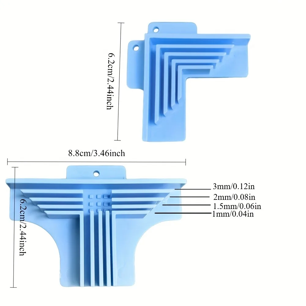8pcs Corner Guides Chipboard Boxes Divider Assembly Clamps for Gift Box Making DIY Scrapbooking Book Cover Dioramas Decoration