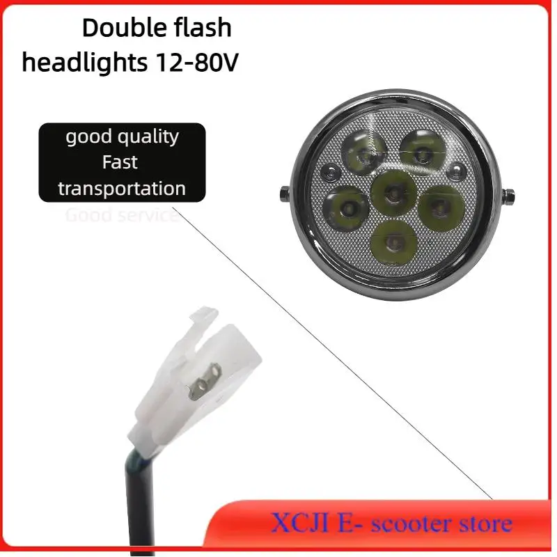 

High Quality Electric Scooter Headlight 12V-80V Assembly Iron Shell Headlight for CItycoco Electric Scooter Harley Scooter