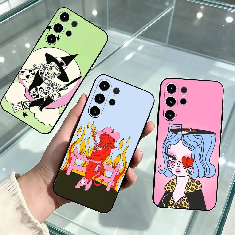 Valfre Art Print Hot-selling  Phone Case For Samsung S26,S25,S24,S23,S22,S21,S30,Ultra,Plus,Fe,Soft Silicone Black Cover