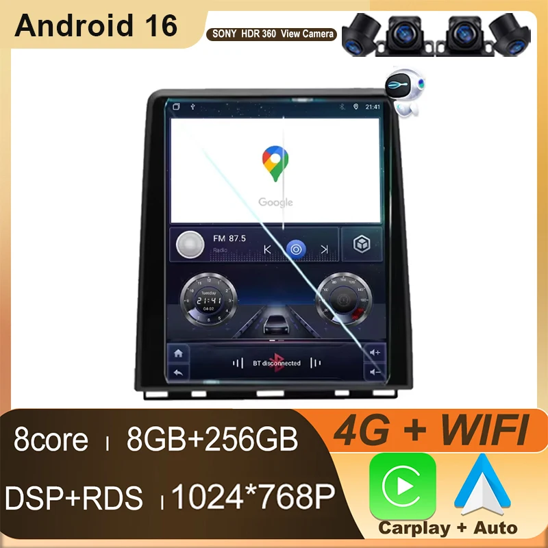 9.7 Inch Car Radio For Renault Clio5 CLIO 5 2019 - 2021 Android Auto Screen Navigation Player Stereo Video Carplay 2din 5G WIFI
