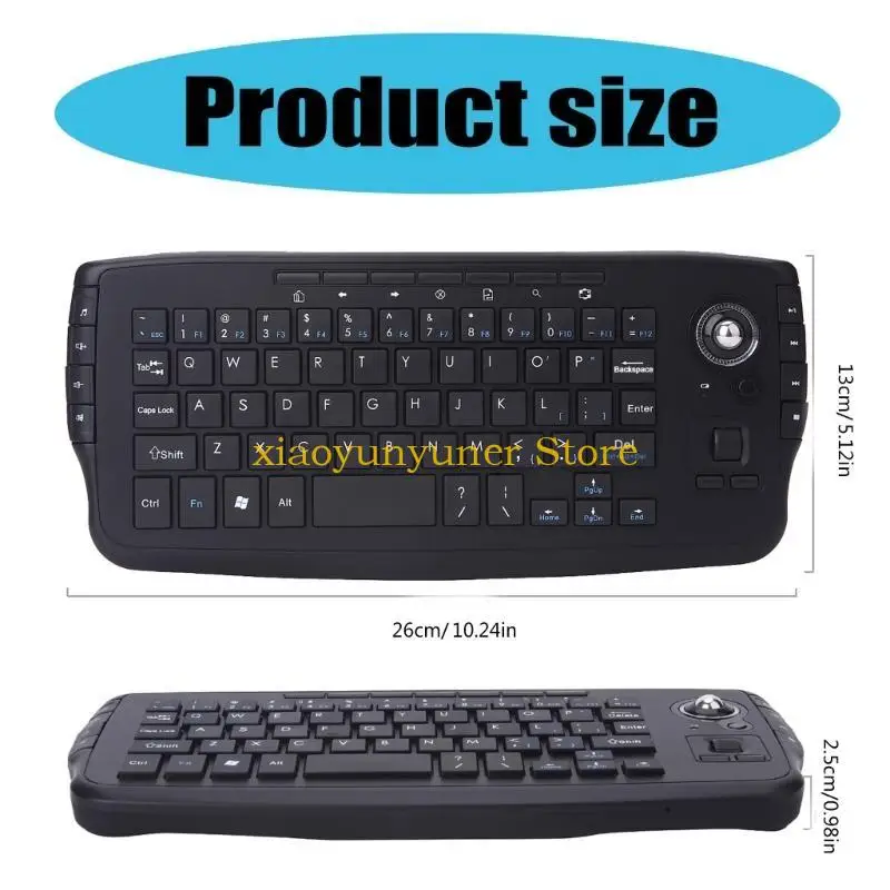 Draadloos toetsenbord met geïntegreerde 2.4G Trackball Mouse 2 in 1 voor pc en P9JB