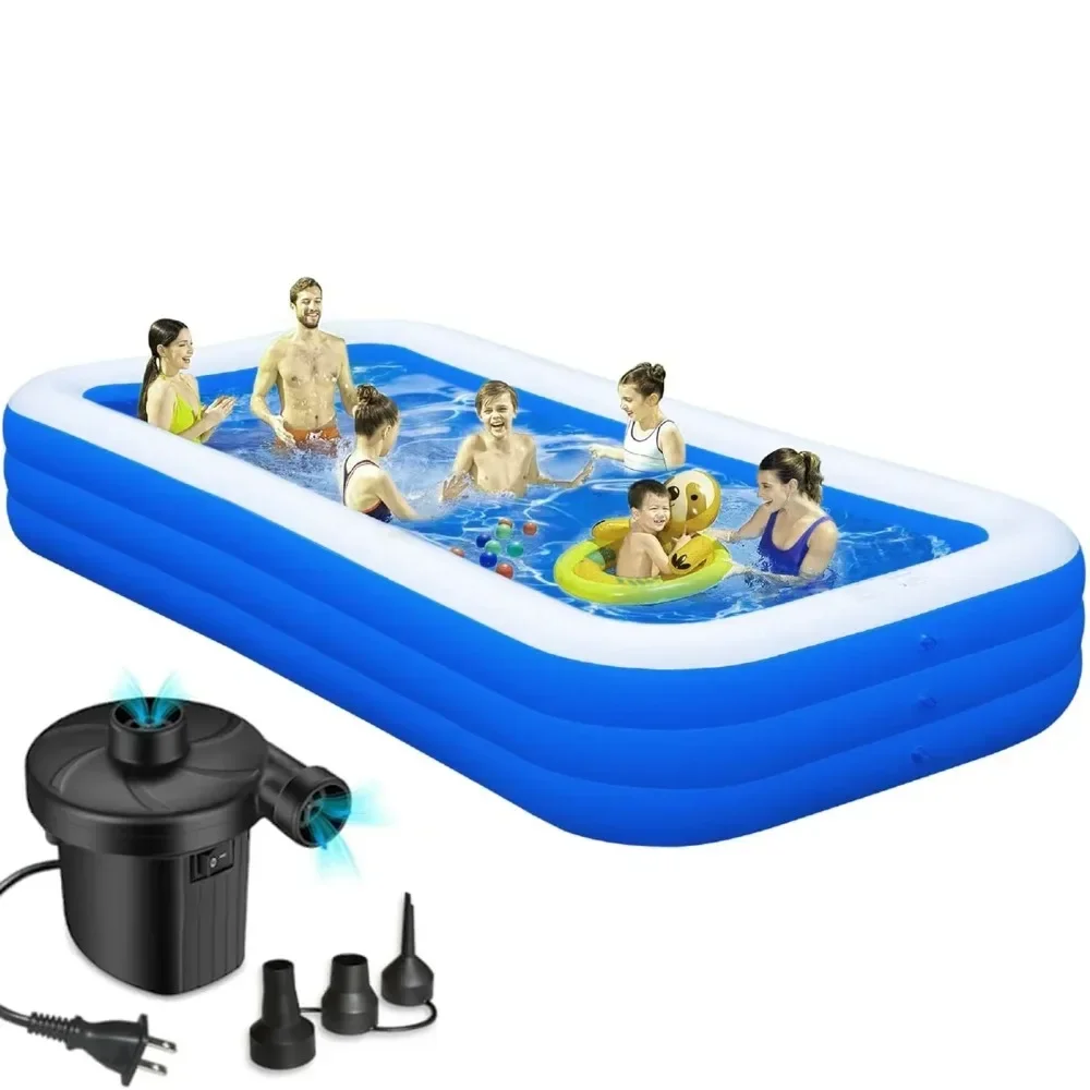 

Inflatable Swimming Pool with Pump,Large Inflatable Pool for Adults and Kids Thickened Blow Up Pools for Outdoor Garden Backyard