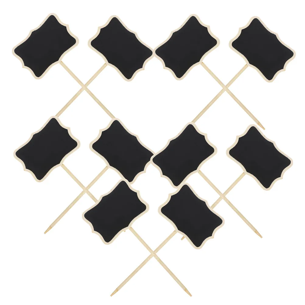 20Pcs Small Chalkboard Signs Mini Chalkboard for Food Labels Buffet Table Cupcake Toppers Cake Picks Craft Display Gardening