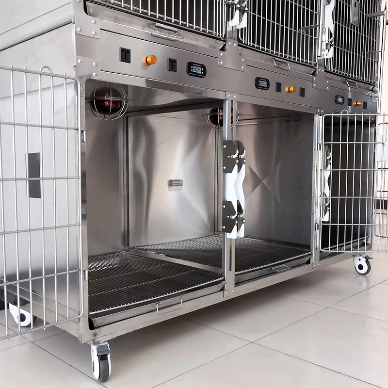 

Для больниц для животных Ветеринарное оборудование Ветеринарные клетки 6-дверный ящик для питомника для животных из нержавеющей стали