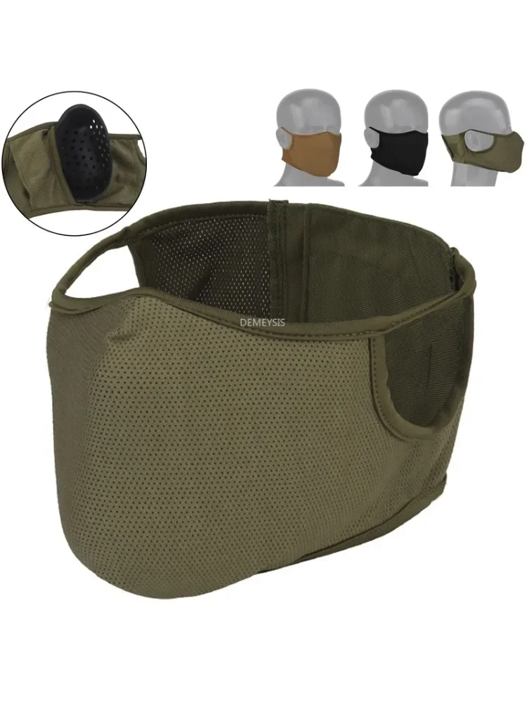 AliExpress demeysis Tactical Half Face Balaclava Mask Breathable Outdoor Cycling Hunting Riding Bandana with Silicone Hiking Shooting Sport Scarves