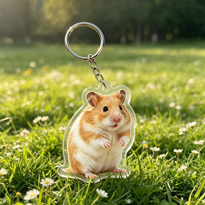 Personalized Pet Acrylic Keychain Custom Animal Photo Pendant Lovely Bag Ornament  Unique Keepsake Accessory Thoughtful Present