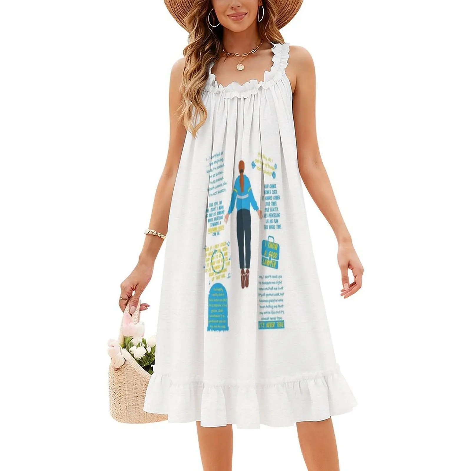 فستان ماكس مايفيلد البسيط يقتبس البوهيمي بدون أكمام متعدد المطبوعات لحفلات عطلة الشاطئ فستان بسيط لطيف غريب #4