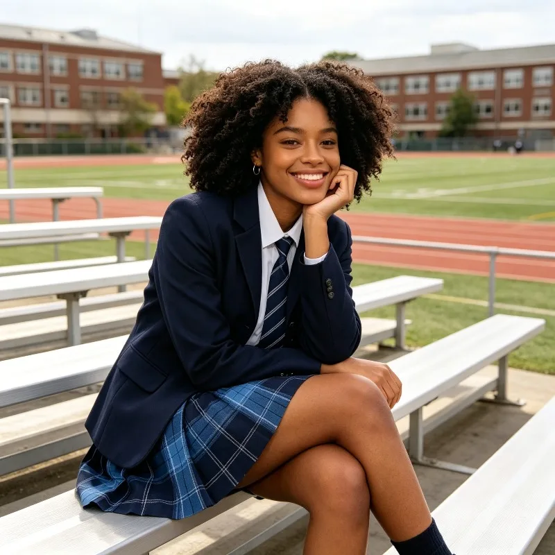 

New Japanese College Style Uniform Set, Featuring A Three Button Suit Jacket and A High Waisted Pleated Short Skirt Set