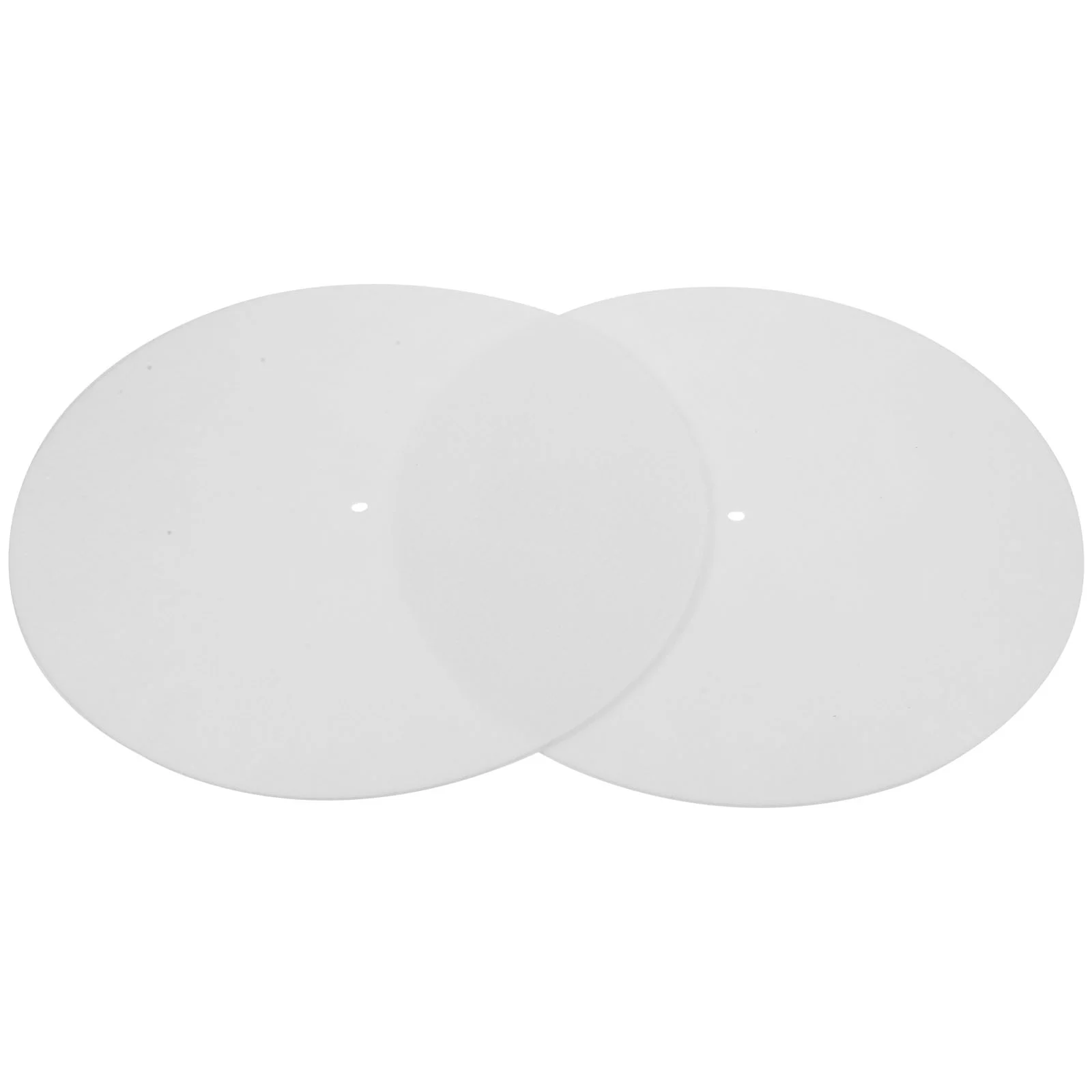 

2 Pcs Record Player Mat Felt Vinyl Protective Pad Phonograph Accessories White Recorder Slipmat