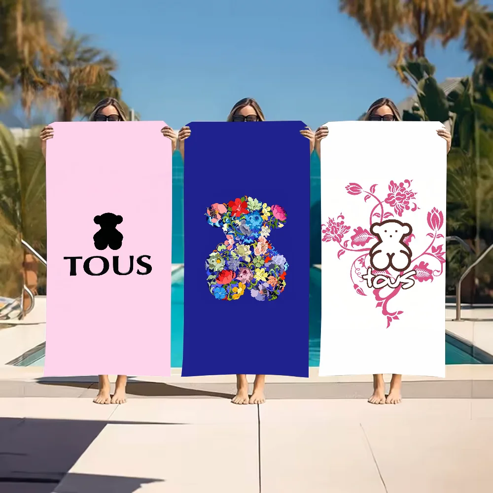 Hot Fashion Brand T-Tous-S B-Bear Towel For Swim Yoga Gym Quick Drying Soft and skin-friendly Beach Towels All-Season