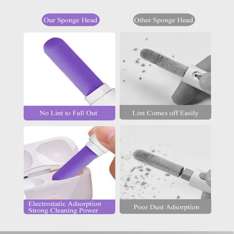 New Design Blue-tooth Earbuds Cleaning Tool For Earphone Case Clearning Brush Durable Cleaner Kit