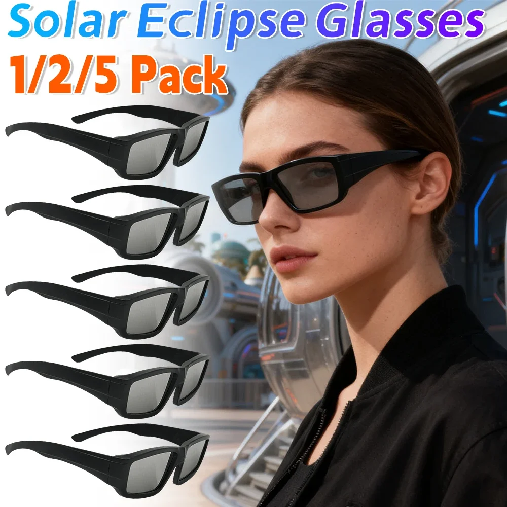 1/2/5PCS Solar Eclipse Glasses Solar Eclipse Viewing Glasses Safety Sun View Paper Glasses UV Resistant Solar Eclipse Sunglasses