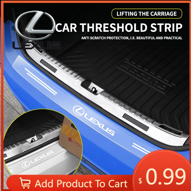 

Interior Stickers Car Transparent Trunk Rear Guard Plate Sticker For Lexus F-SPORT ES RX NX LS UX LM LX GX LC RZ IS CT GS RC HS