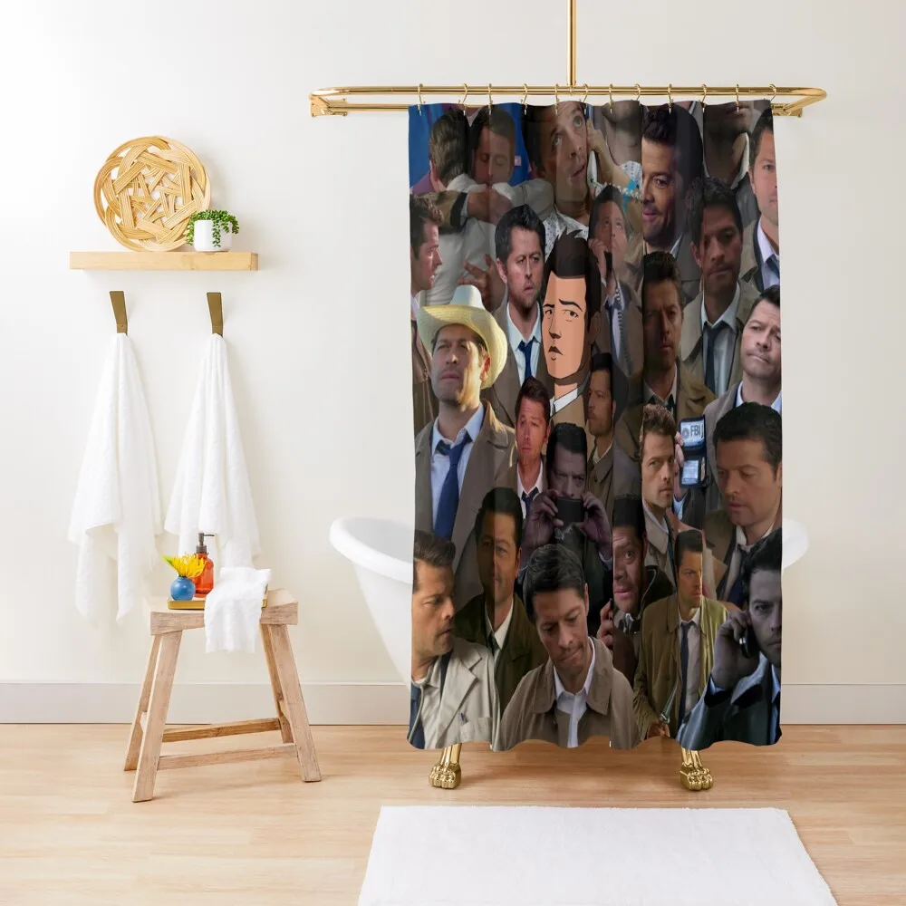 

Castiel Collage Shower Curtain Bathtub Bathroom For Shower Curtain