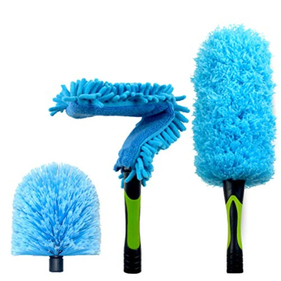 

Duster 3-Pack Hand-Packaged Cobweb Duster Microfiber Feather Duster with Soft Bristles for Efficient Dusting Flexible Design Id