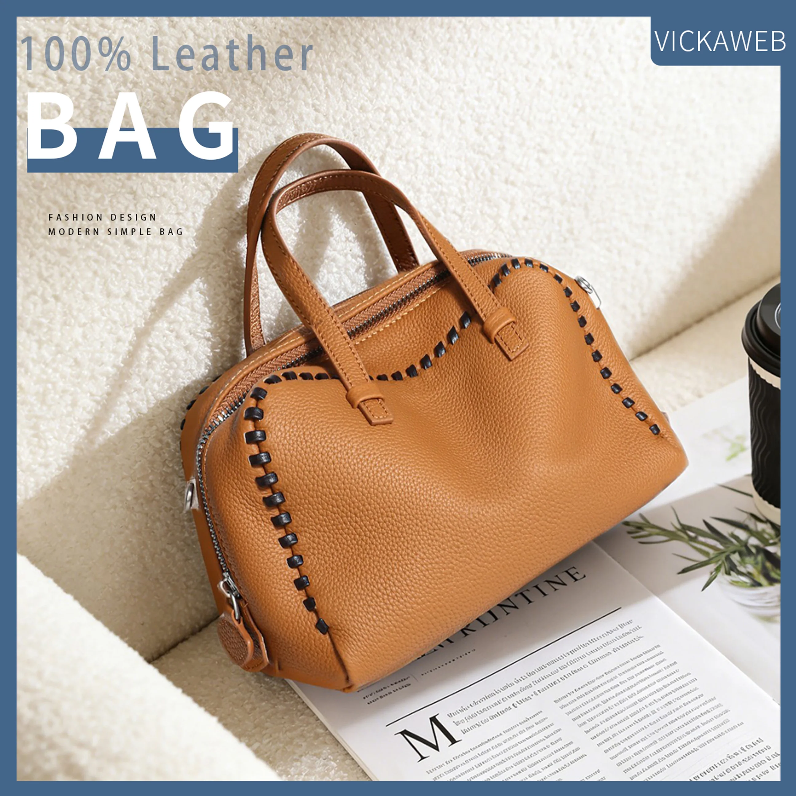 

Women Genuine Leather Shoulder Bags 100% Crossbody Bucket Female Fashion Solid Designer Shopper Tote Brand Trend Purses Bolsas