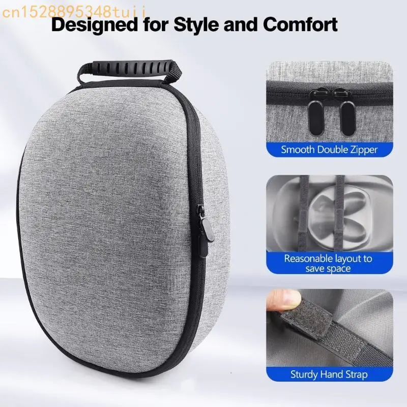 

Y4QF Portable Storage Bag for MQ 3/3S Headset Shockproof Travel Carrying Case Container Box with Pocket