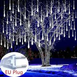 LED金属製のシャワーライト,庭の装飾,通り,新年,クリスマスの装飾,EUプラグ,50 cm, 30cm