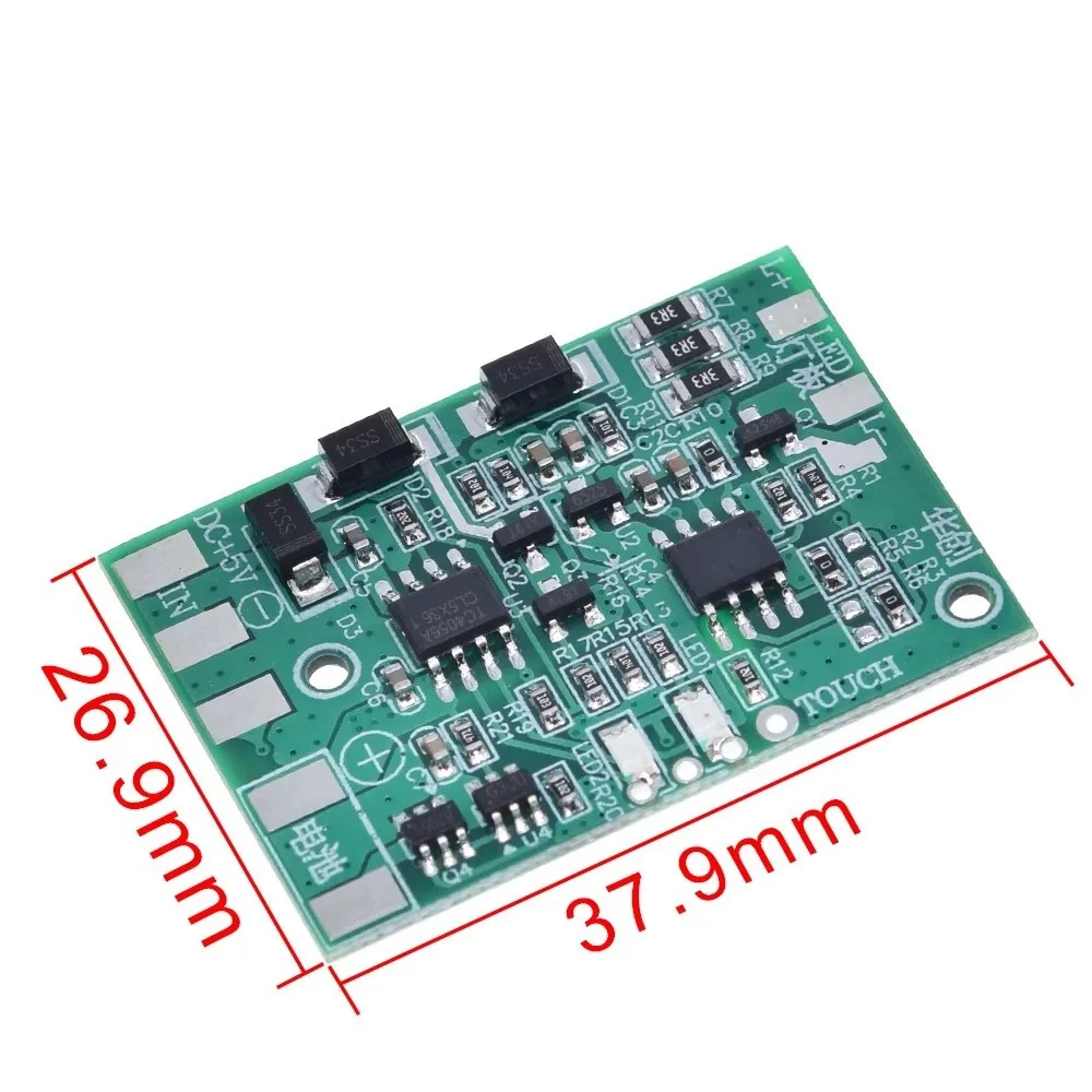 DC LED with charging protection electrodeless touch dimming table lamp control board DIY repair universal table lamp circuit