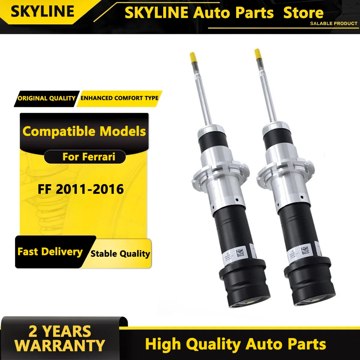 SKYLINE 2X Front Shock Absorbers w/Magnetic For Ferrari FF 6.3L V12 2011-16 265748