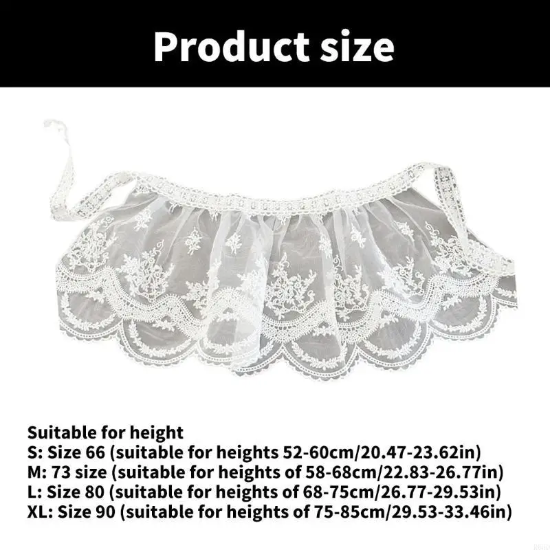 

R66D Infant Lace Decorated Apron Comfortable Fabric Skirt Trim for Daily Party Wear