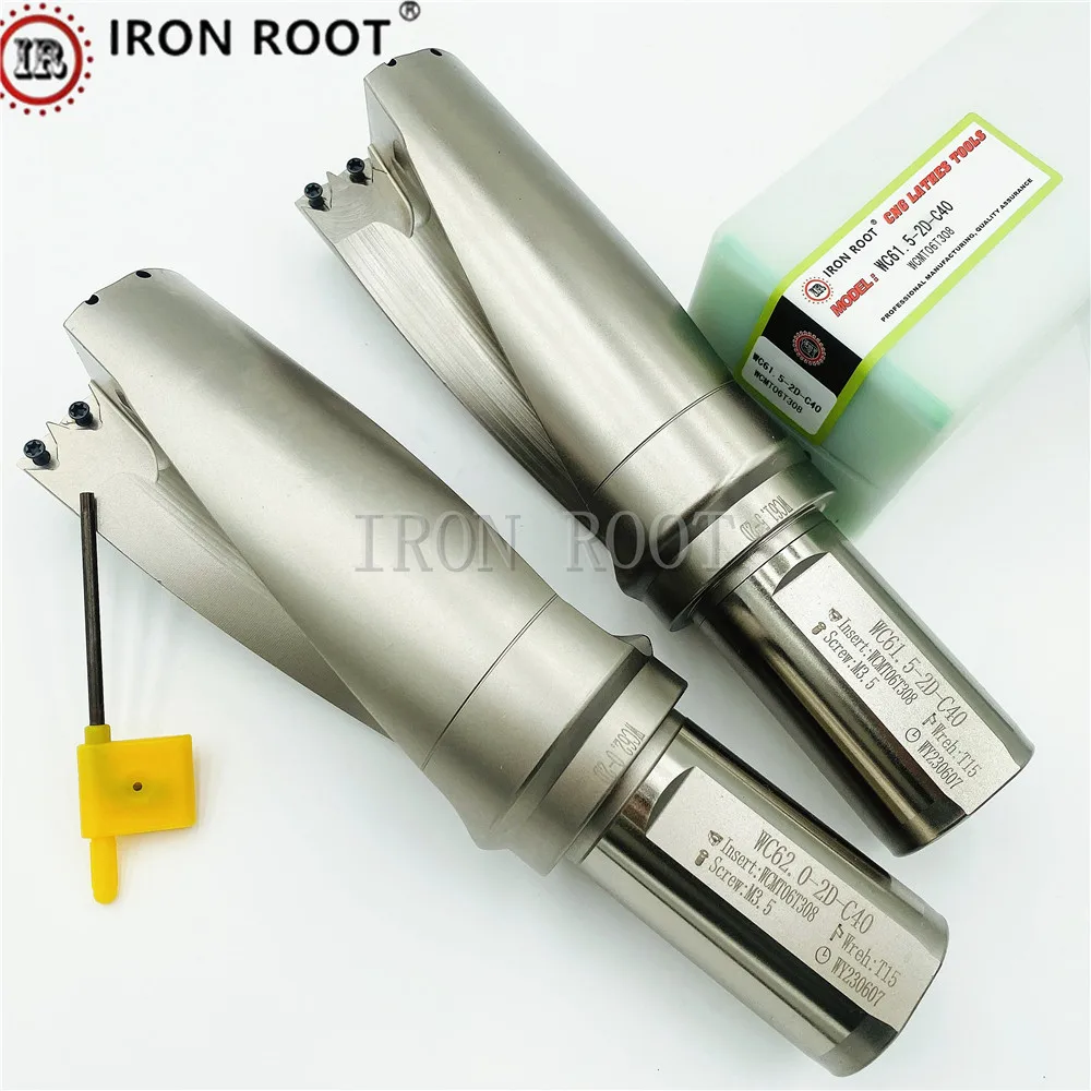 

IRON ROOT WC Series 2D Indexable U Drill Diameter 60.5mm-65mm Violent Drill CNC Lathe Tool Suitable for WCMX06T308 Carbide Inser