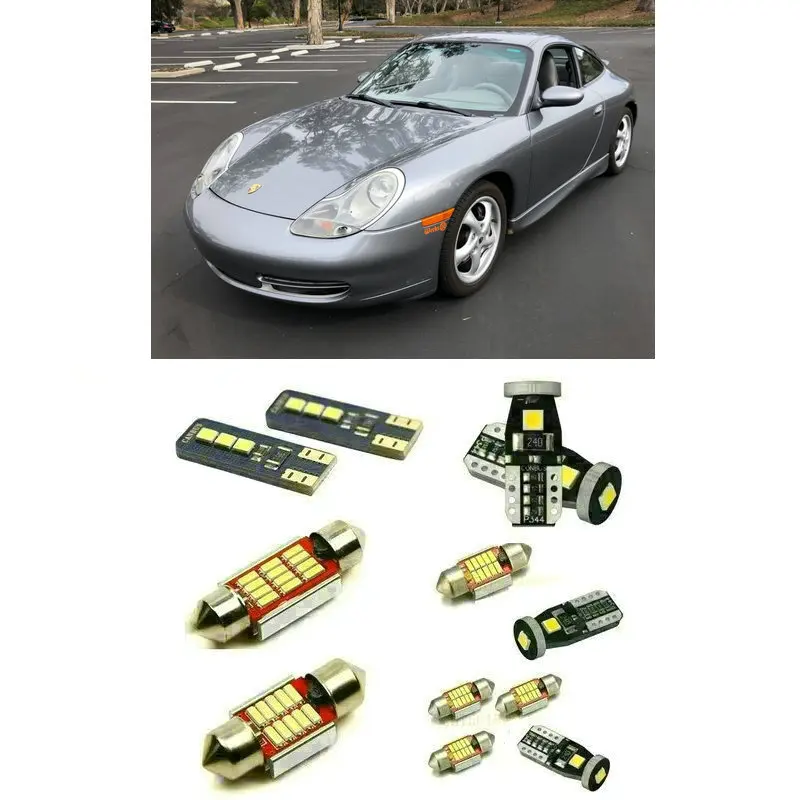 

Для PORSCHE 911 996 2001 2002 2003 2004 11 шт. Автомобильное светодиодное внутреннее освещение Автомобильные лампы для автомобилей без ошибок