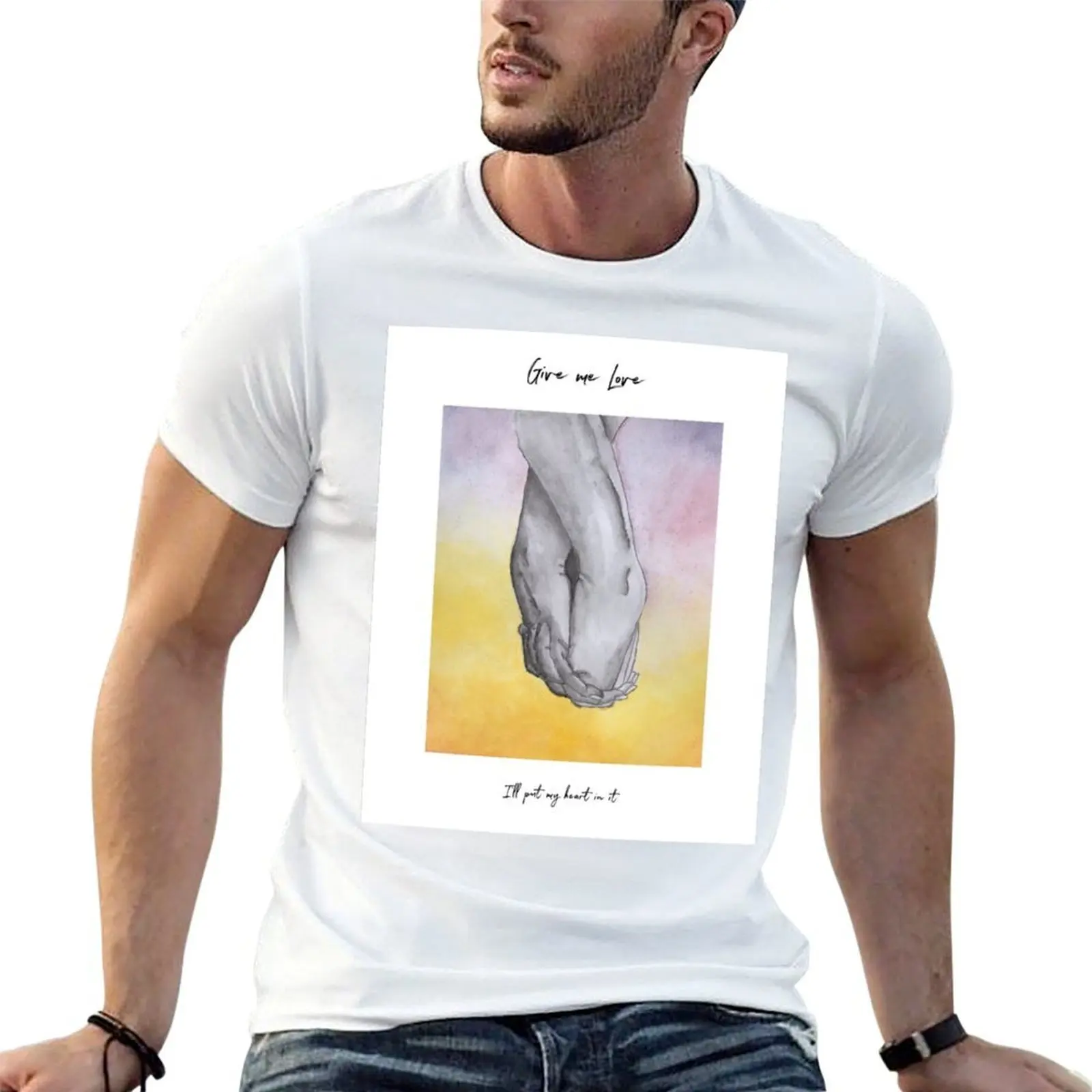 Give me Love T-Shirt man t shirts graphic t shirt for man man t shirt summer T-shirt