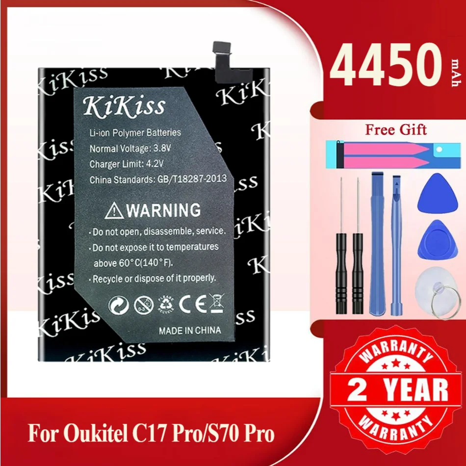 KiKiss Battery For Oukitel C17 pro/S70 pro,S70 pro,4450mAh