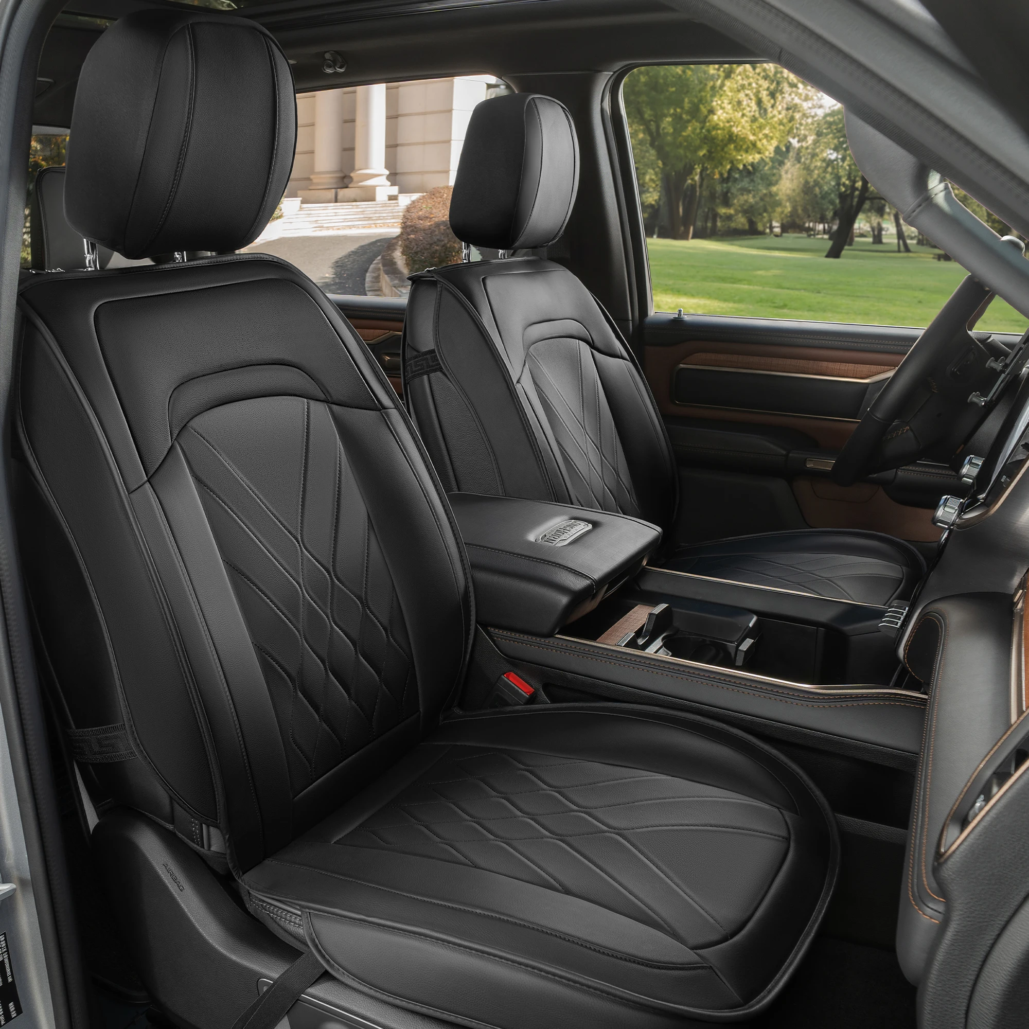 

Truck Seat Covers - Compatible with 2007-2013 Chevy Silverado GMC Sierra 1500 Crew Cab & 2019-2025 2500HD/3500HD Crew Cab