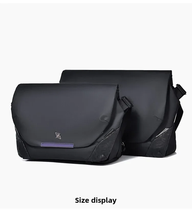 Große Umhängetasche mit viel Stauraum, wasserdichte Messenger-Tasche, mit Magnetverschluss, Handtasche für Laptops, ideal für Studenten und Männer. – Detail 19