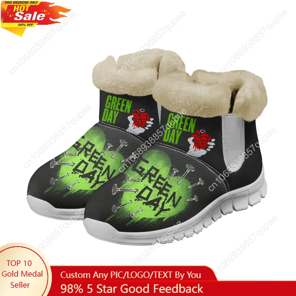 

Зимние ботинки Green Day Pop Rock Band, мужская и женская обувь, сохраняющие тепло, высококачественные повседневные легкие спортивные кроссовки для пар на заказ