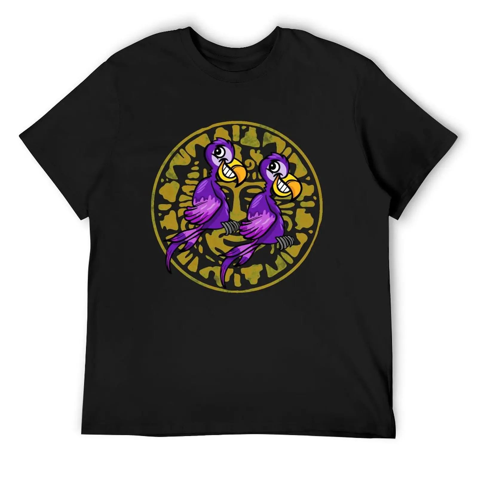 The Purple Parrots T-Shirt anime designer shirts mens t shirts