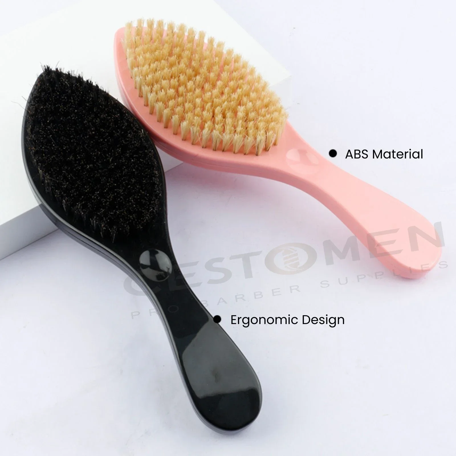 New Professional Bristle Waves Beard Shaving Brush Facial Massage Cleaning Hair Combs For Afro Men Salon Barber Styling Tools