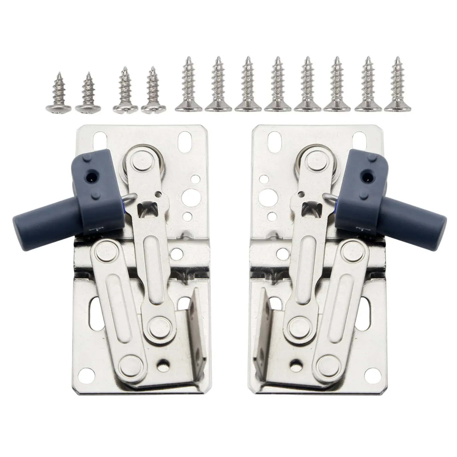 1Pair Kitchen Cabinet Hinges Heavy Duty Stainless Steel Tip Out Hinges Sink Tray 45 Degree Tilt Down Rustproof Self Closing