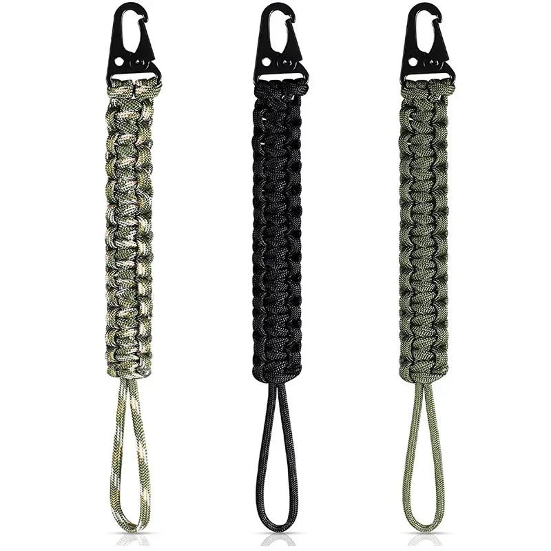 

Paracord Rope Lanyard Outdoor Camping Keychain Buckle Survival EDC Knife Key Fastener Hook Backpack Waist Belt Buckle