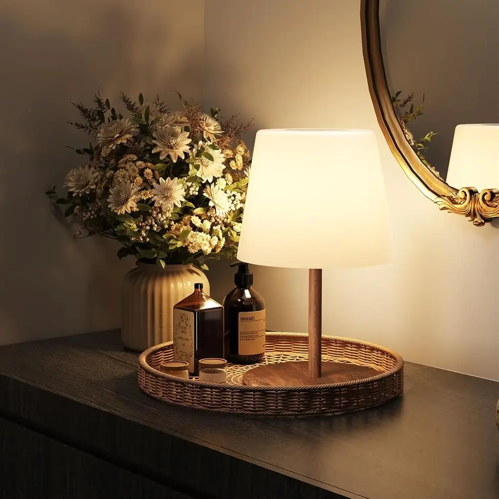 

Перезаряжаемая водонепроницаемая настольная лампа для душа с поворотом на 360° ° Светильник для ванной и душевой кабины, идеально подходит для ночных душей и отдыха.