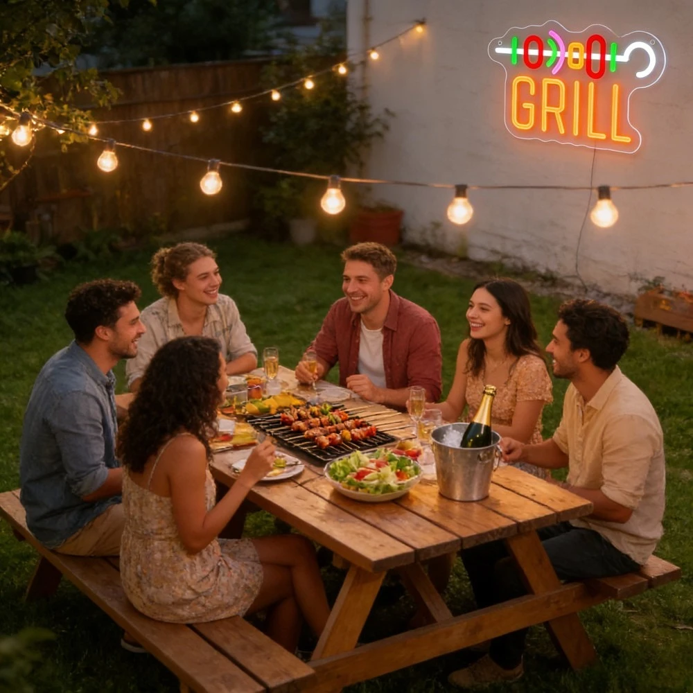 Letreiro de Neon para Churrasq - Commercial Kitchen Grill avaliação e preço