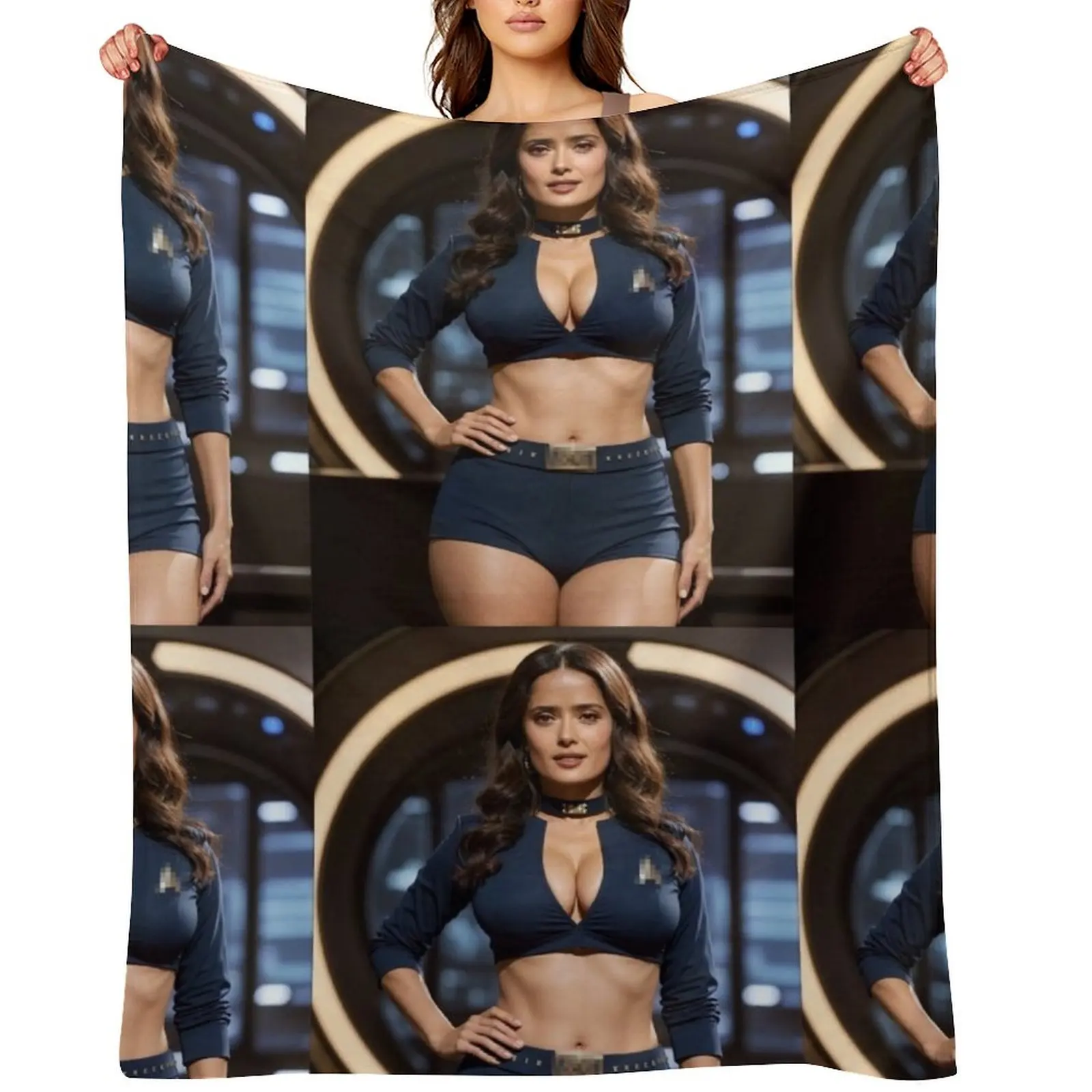 

salma hayek art Throw Blanket wednesday Thin Vintage Plush Blankets