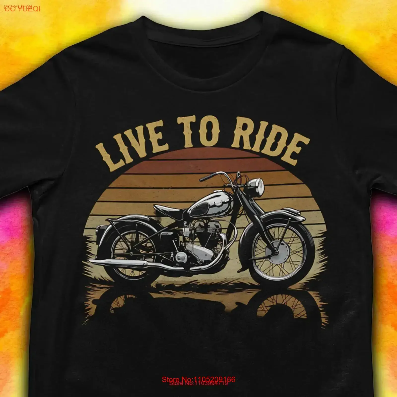 

Motorcycle T Shirt Live To Ride Biker Papa Dad Mandala Classic Idea vintage Washed designer clothes Stylish fashion Comfortable