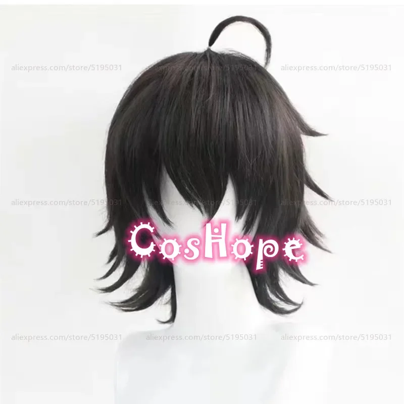 Patient Emil Cosplay Wig 30cm Short Black Wig Cosplay Anime Cosplay Wigs Heat Resistant Synthetic Wigs