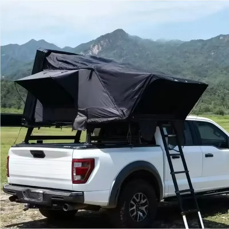 4 Person Aluminum Clamshell Hard Shell Roof Top Tent Car Hardshell Rooftop Tent RTT for 4x4 Offroad Camping