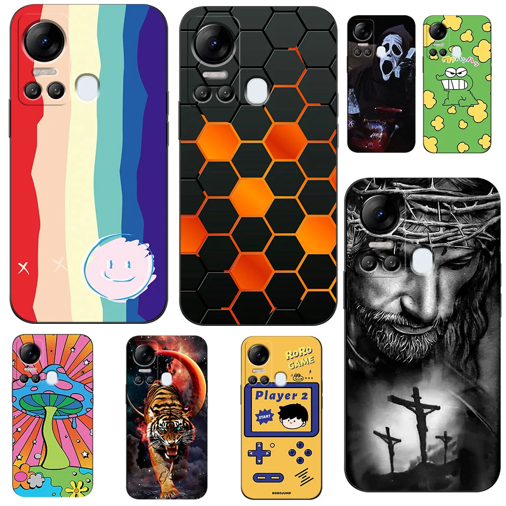 Case For ITEL VISION 5 S18 Silicon Phone Back Cover black tpu case cartoon car funny