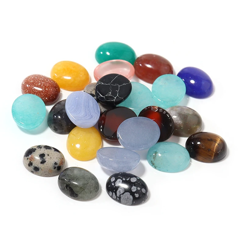 

5-10pcs Natural Stone Interface Bead Cabochon Flat Gasket 4-18mm Cabochon for DIY Jewelry Rings Earrings Necklace Accessories