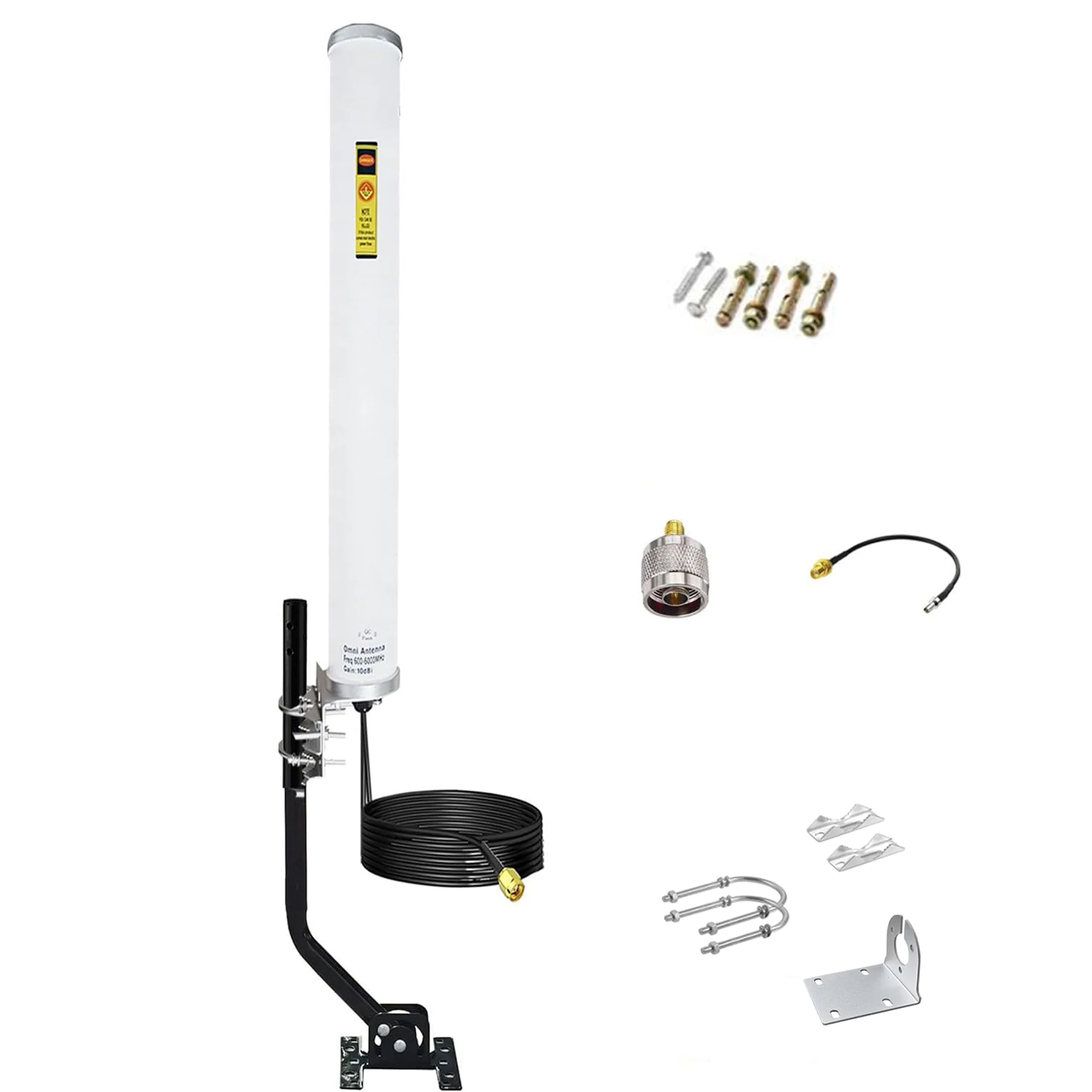

Outdoor Omni Directional Cellular Antenna 5G 4G LTE High Gain 10dbi for Cell Phone Booster/Router 600-6000MHz