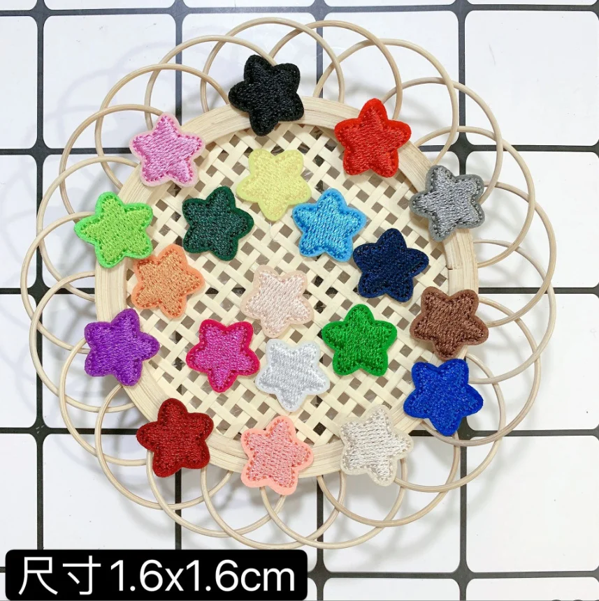 10 Pcs Mini Star Iron Sew On Embroidery Patches Popular Clothing Hat Bag Shoe Repair Material Phone Gift Box Decor DIY Accessory