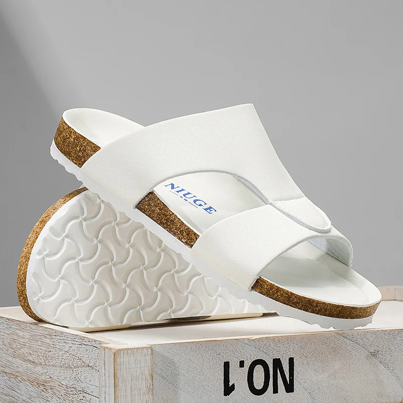 Men's Summer Cork Clogs, Anti-Slip Outdoor Slides_voghion.com