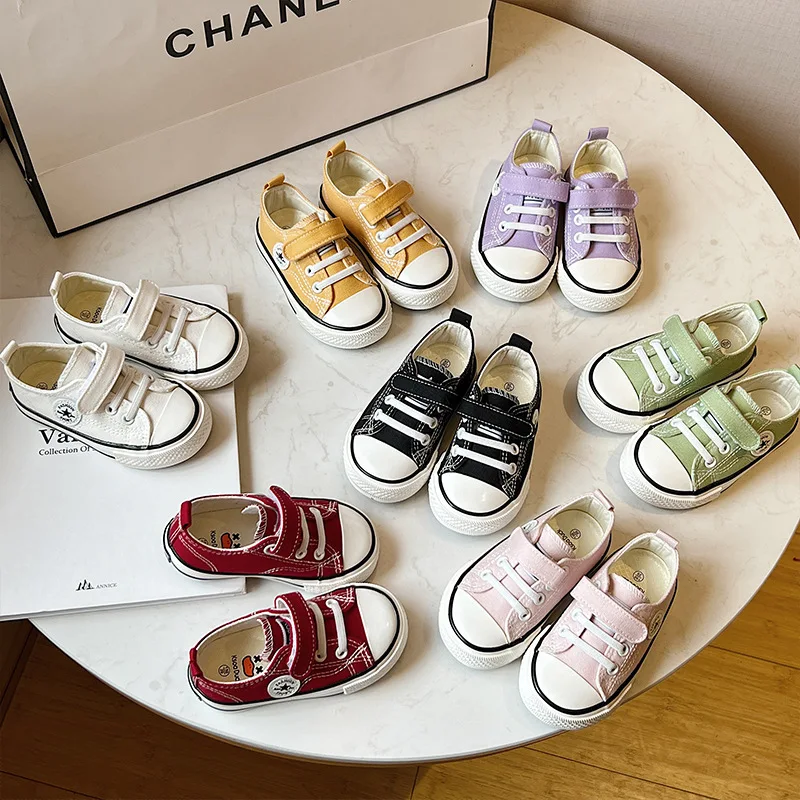

EHAO Baby Shoes Tide Children Velcro Canvas Shoes Boys Girls Students Soft Soles
