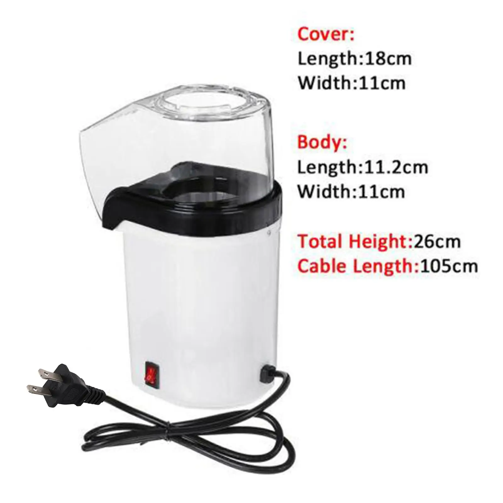 DIY Die Popcorn Maker Machine Store Air Popcorn Making Kitchen Desktop DIY Corn Maker 1200W